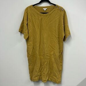 Purejill J Jill mustard yellow T-shirt dress xs